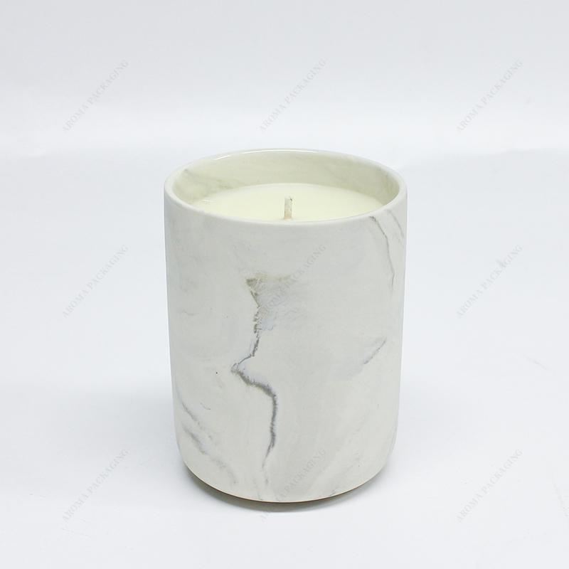 White ceramic candle jar